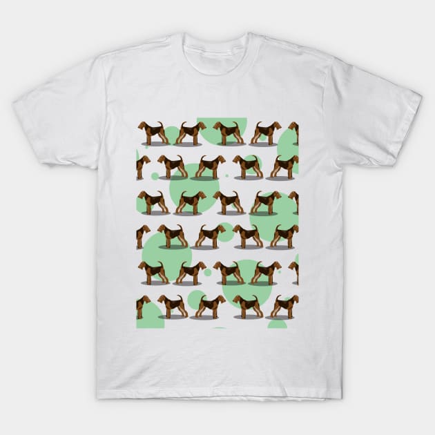 Airedale terrier pattern T-Shirt by mailboxdisco